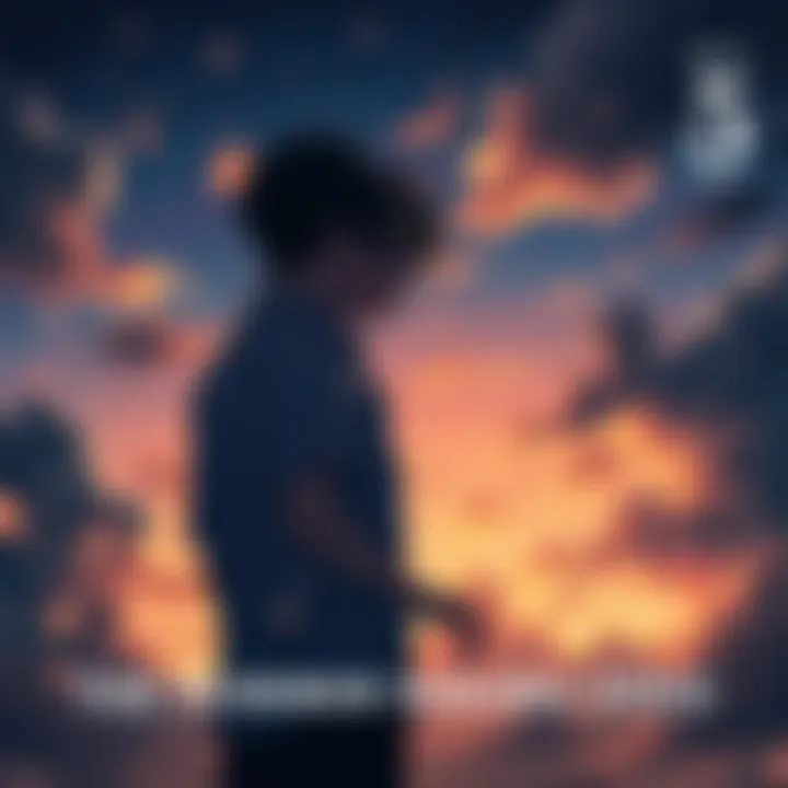 Two boys sharing a moment under a dark, cloudy sky, capturing the emotional tone of grief and horror