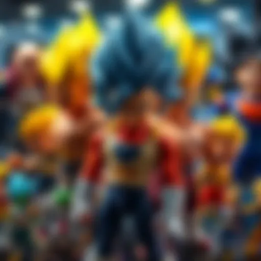 Various Super Saiyan 2 Vegeta action figures and collectibles on display