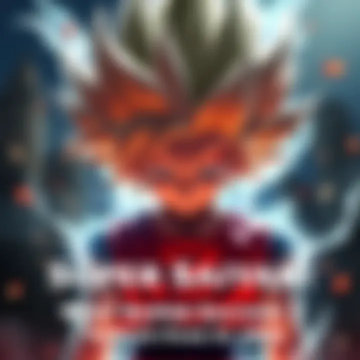 A powerful character with long spiky hair and a fierce expression, showcasing the Super Saiyan 3 transformation in action, surrounded by energy effects.