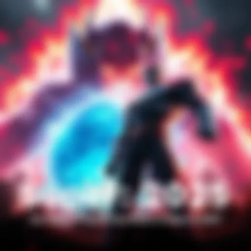 Super 17 stands confidently as a powerful energy wave from Hakai approaches, showing a dramatic face-off between the two forces.
