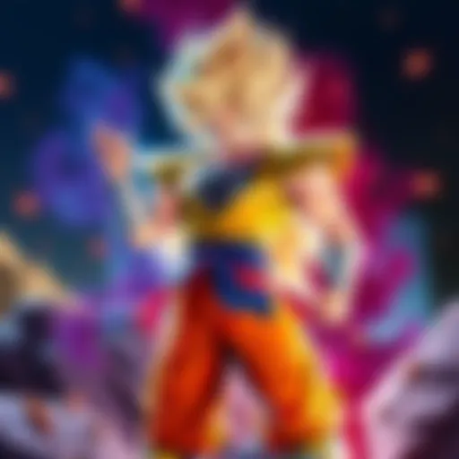 Super Saiyan 4 Gogeta stands in an action pose, showcasing his new Platinum Equipment that boosts damage in battle.