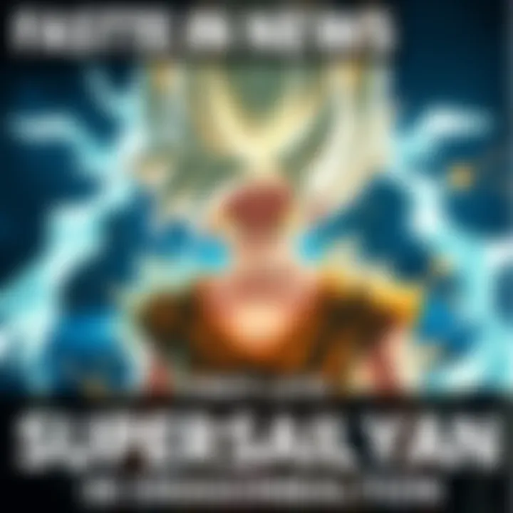 Super Saiyan Transformation Character named Fucking Lunch transforming into Super Saiyan with bright energy aura