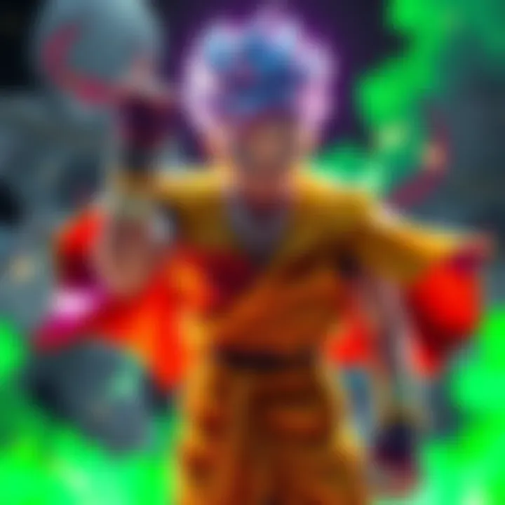 Supreme Kai in Battle Stance Supreme Kai prepares for a fight in the Cell Saga, showcasing his unique clothing and confident posture.