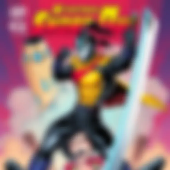 Sword Man's volume cover with dynamic action pose, showcasing the character's unique style against a colorful background.