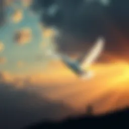 Symbol of Peace A white dove flying over a shadowy landscape, representing love and trauma in the story.