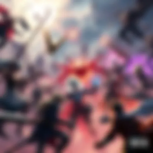 Multiple SZ characters gather in a chaotic scene, showcasing their distinct powers and personalities in XV2.