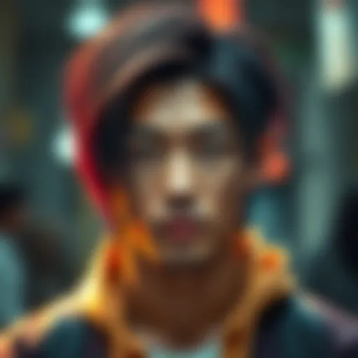 Taiju showcasing a new look with his hair styled down, highlighting the creative editing process.