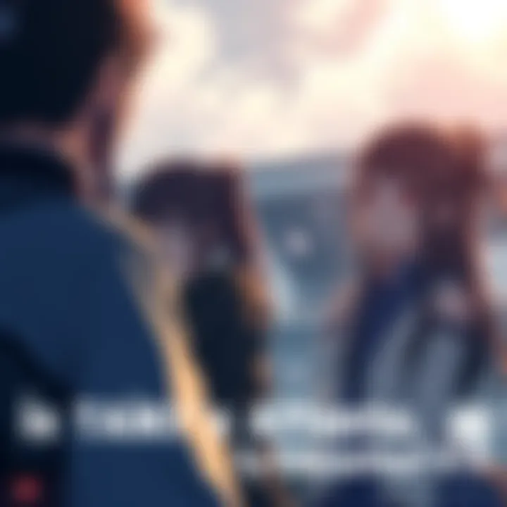 Taiki stands with a detached expression while Chinatsu looks hopeful, showing the imbalance in their feelings.