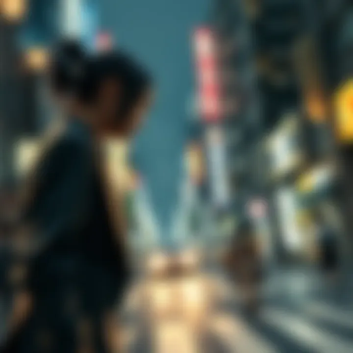 Takaba confronts Sukuna in Shinjuku Takaba stands ready for battle against Sukuna in the streets of Shinjuku, with tense energy in the air.