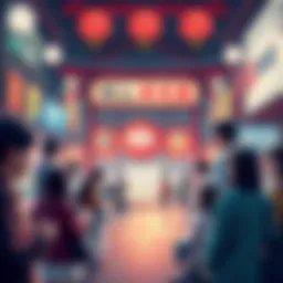 A visual representation of Takakura's influence in today's society, featuring diverse people discussing and engaging with the concept in various settings.
