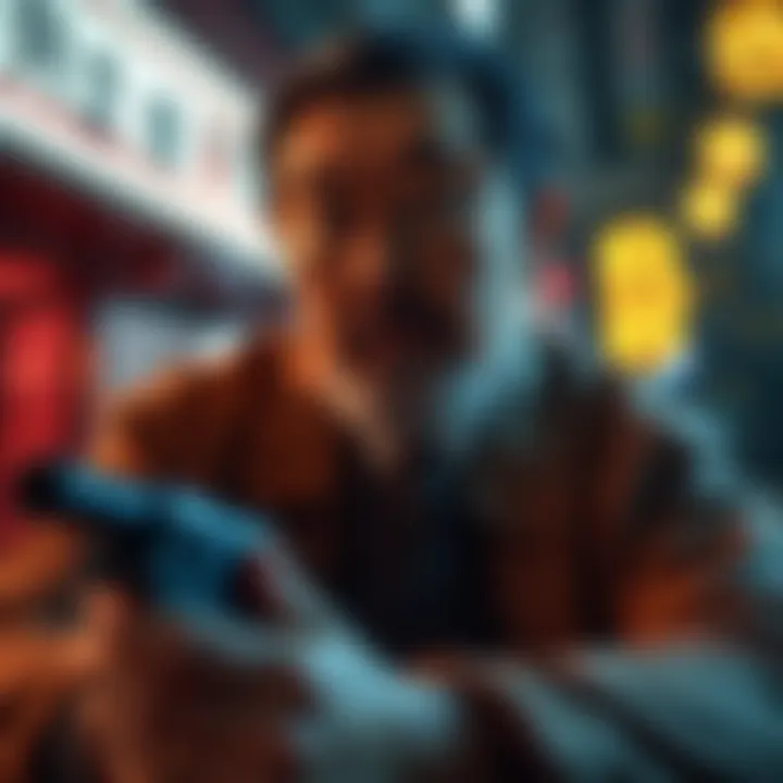 Takakura Ken Sr. portraying a strong character in a dramatic film scene