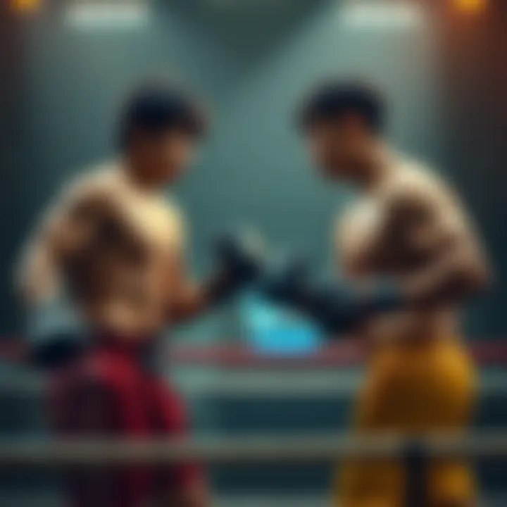 Takamura and Miyata training hard, showing their physical strength while managing weight