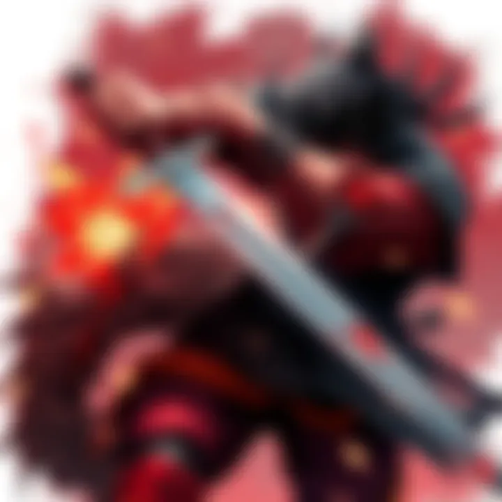 Tanjiro Decapitating Muzan Tanjiro striking down Muzan with a sword in a dramatic battle scene, showcasing intense emotions and a decisive moment in the Demon Slayer storyline.