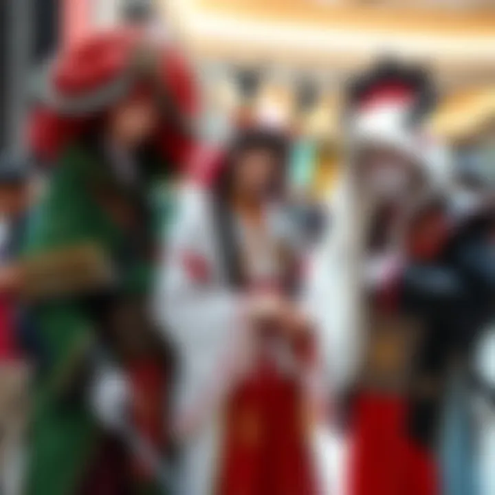 Cosplayers dressed as Tanjiro, Zenitsu, and Inosuke from Demon Slayer, showcasing their detailed costumes at a convention.
