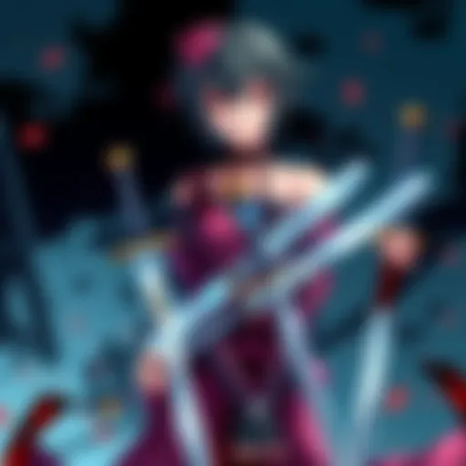 Tashigi stands proudly holding several supreme grade swords, showcasing her collection and determination.