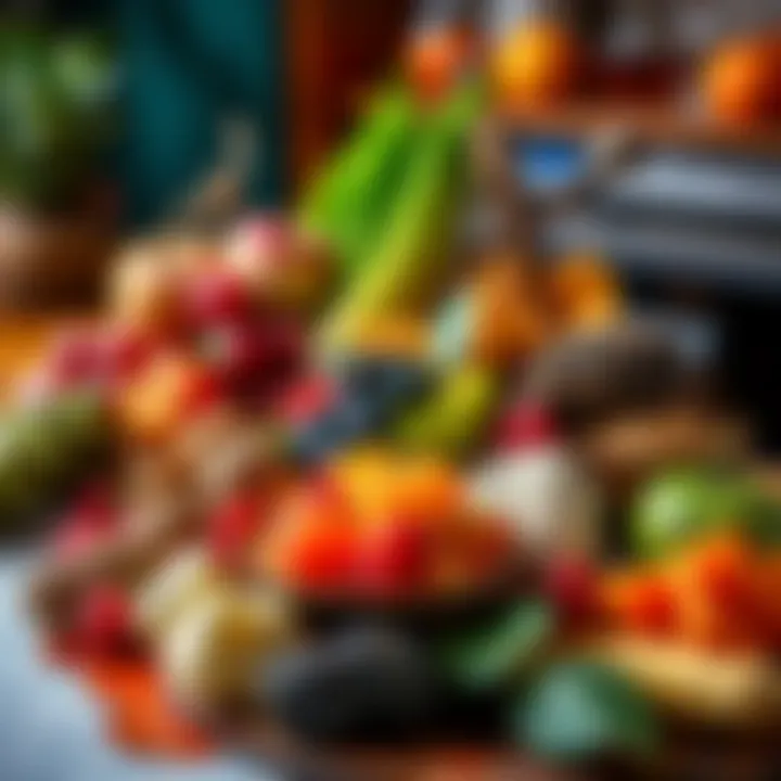 A colorful assortment of Big Extravagant Naturals arranged on a table, showing their vibrant colors and textures, ready to be enjoyed.