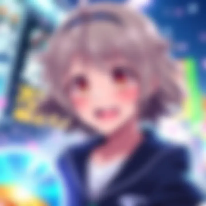 Tatsumaki showing surprise while looking at vibrant fanart creations