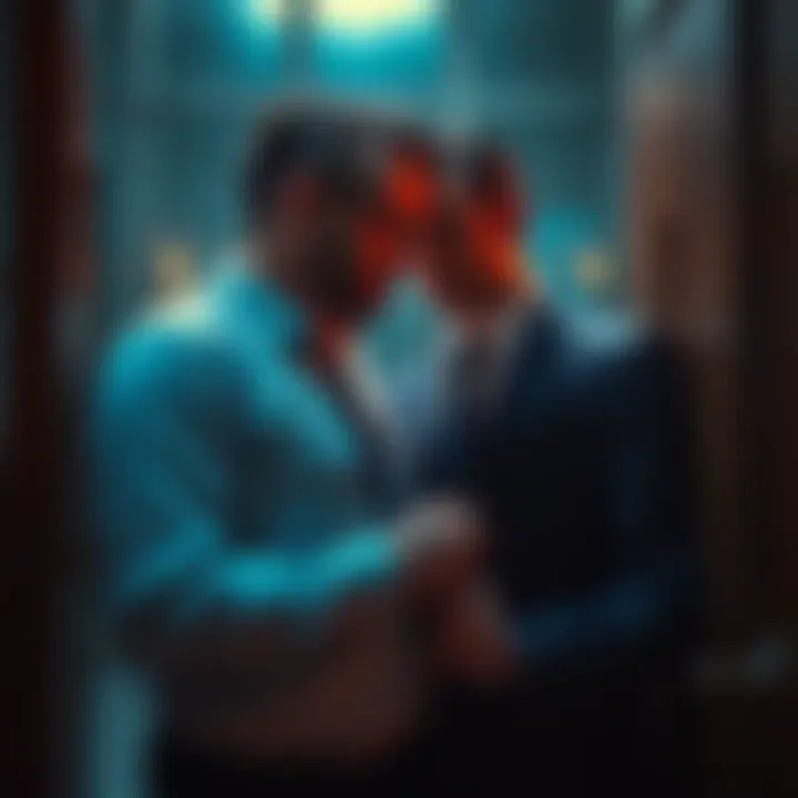 A UA teacher and a villain share a private moment, expressing hidden feelings while maintaining a facade of rivalry in public.