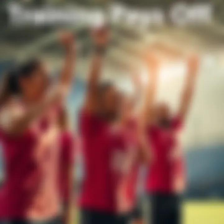 A group of athletes joyfully celebrating their improved performance after recent training sessions
