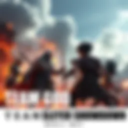 Epic battle scene showing Yhwach and Athena from Team God facing off against Kratos and Goku from Team God Slayer in an intense clash.