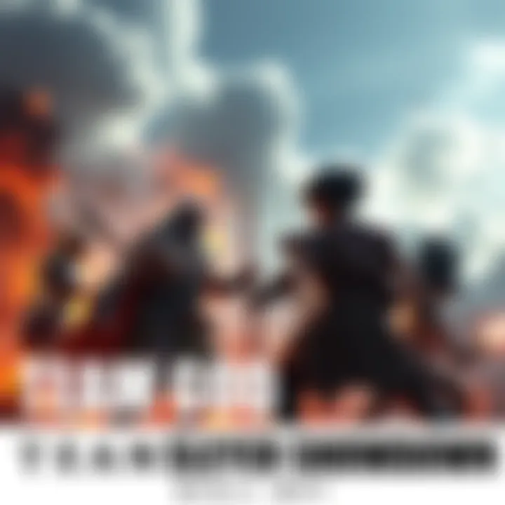 Team God vs Team God Slayer Showdown Epic battle scene showing Yhwach and Athena from Team God facing off against Kratos and Goku from Team God Slayer in an intense clash.