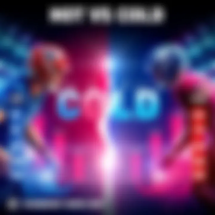 Graphic showing hot and cold sports teams with statistics and rankings