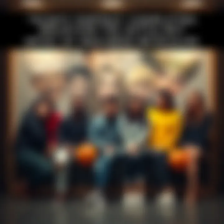 The completed team portrait shows members posing together, highlighting the artist's style but revealing flaws in execution.