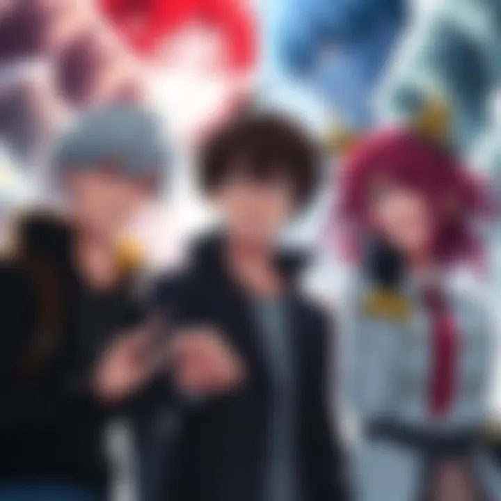 The four members of Team RWBY face a tough choice, showing expressions of conflict and uncertainty, while contrasting backgrounds represent their different values.