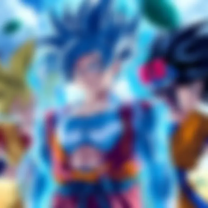 Colorful teaser showing characters hinting at LR Broly and LR Tag Gods arrivals
