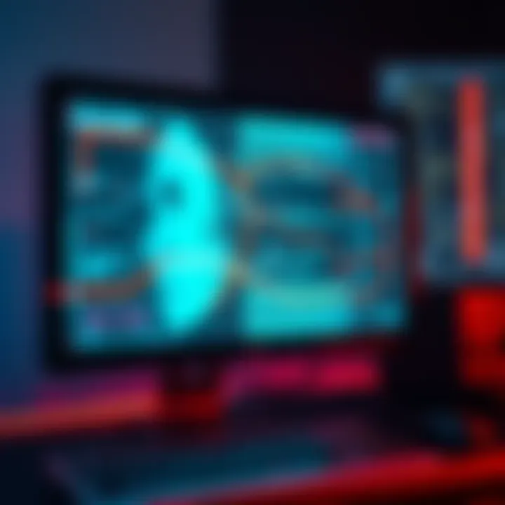 A computer screen displaying a strange visual glitch with distorted graphics and static effects, representing the unsettling tech phenomenon.