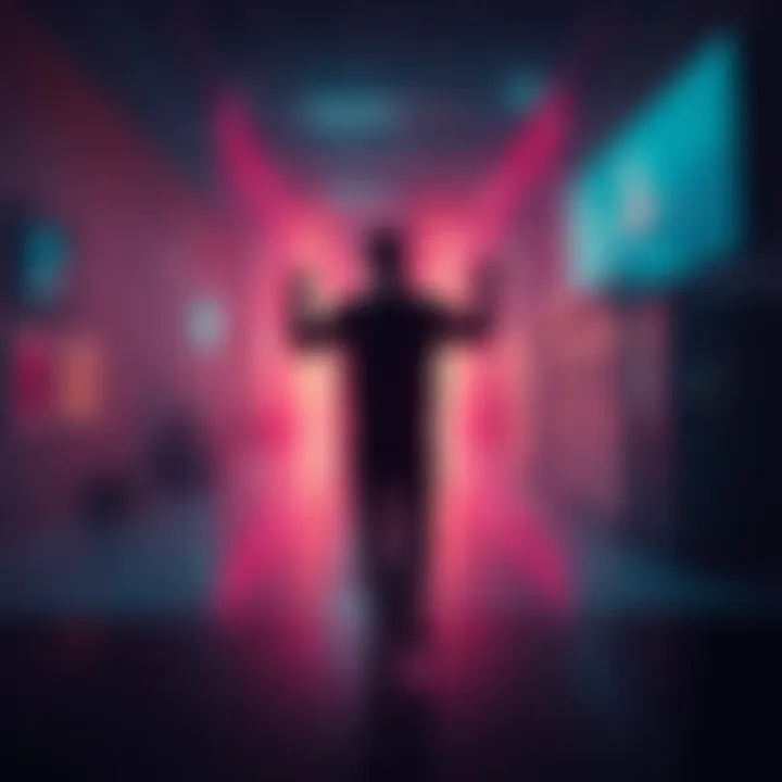 Person teleporting to a new location with a home background, representing solitude and passive income opportunities.