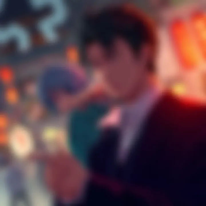 Tengen sharing his thoughts about Maki and Toji, with a backdrop of a dynamic scene reflecting tension between characters.