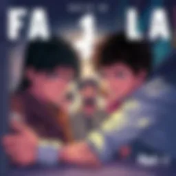 Characters in Favela no Mangaka face difficult choices with intense expressions in a dramatic scene from Chapter 14