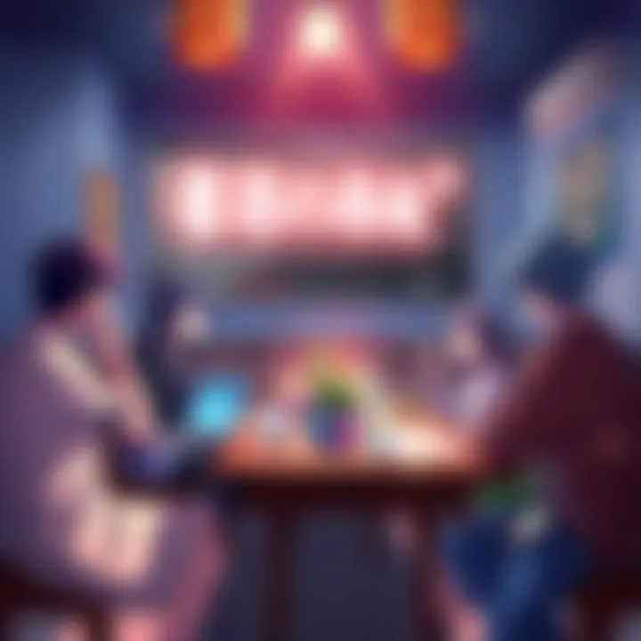 Fans discussing Episode 9 of Tensei Shitara Dragon no Tamago datta around a virtual table