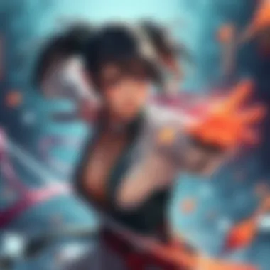 Tenten demonstrating her unique abilities in a dynamic pose