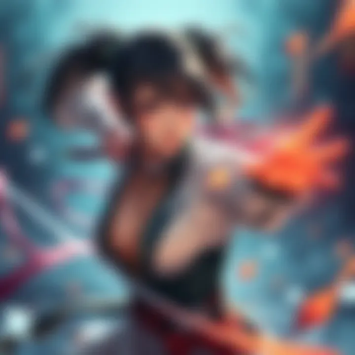 Tenten demonstrating her unique abilities in a dynamic pose