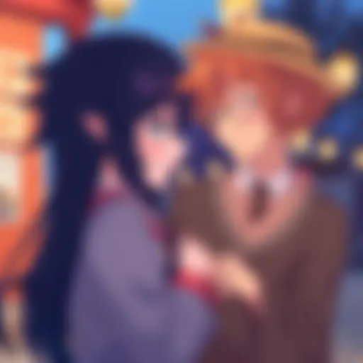 Two characters from Season 2 of the show sharing a sweet interaction, showing signs of a growing connection.