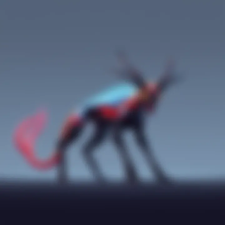 An illustration of the Teryx, showcasing its unique features and vibrant colors, standing out against a plain background.