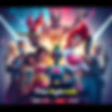 The Hybrids Character Design A vibrant and diverse group of original characters from The Hybrids, showcasing their unique styles and personalities in a colorful setting.