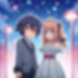 Characters from The Orge Bride anime Two cute characters from The Orge Bride anime standing together, showing mixed emotions.