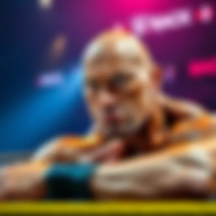 The Rock in the Ring The Rock looks frustrated in the ring, reacting to fans' comments on his fighting style with a bored expression.