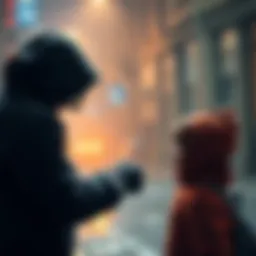 A thief lends a hand to a child in need, showcasing unexpected kindness.