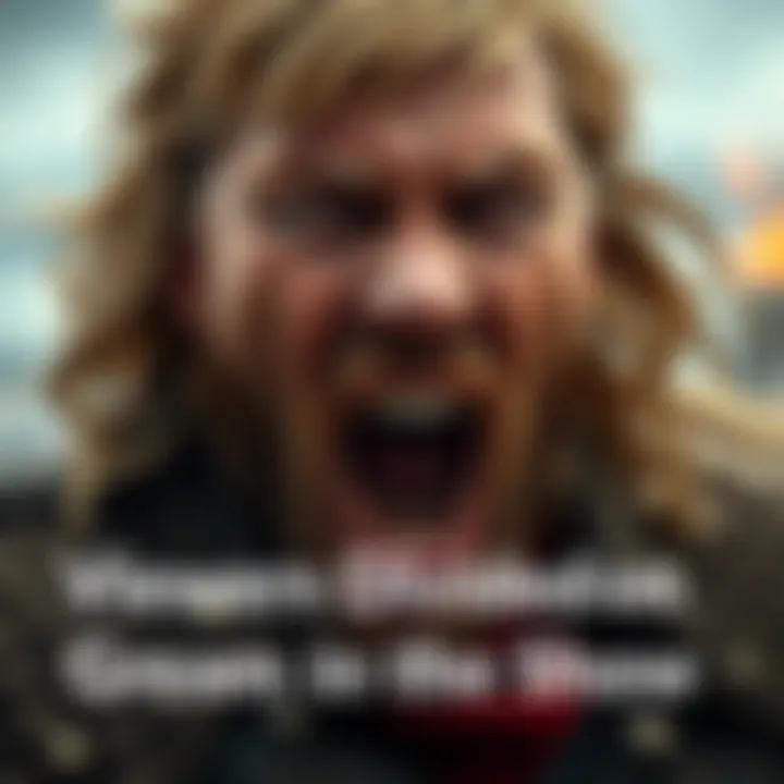 Thorfinn with an intense expression, screaming during a dramatic moment in the show