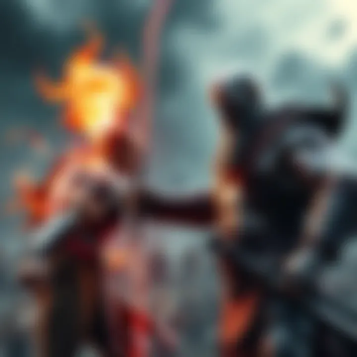 Thragg from Invincible and Kratos from God of War face off in an epic showdown, showcasing their powers and strengths.