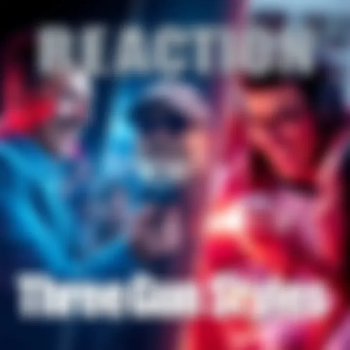 A collage of social media reactions and memes about the Three Gun Styles post, showcasing laughter and debate among people.