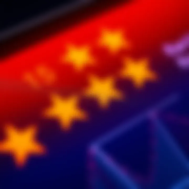 A close-up of a product with three stars highlighted, showing its rating on a review platform