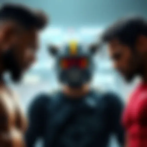 Three diverse contenders preparing to compete against Tiger Niko in the final arc, each showing determination and strength.