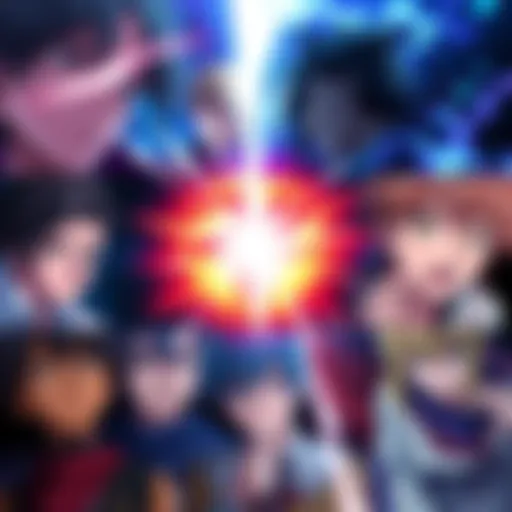 Thrilling Anime Scenes A collage of intense moments from various anime series with unexpected twists and character growth.