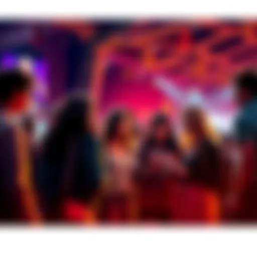 People discussing ticket availability A group of people engaged in conversation about ticket distribution and availability