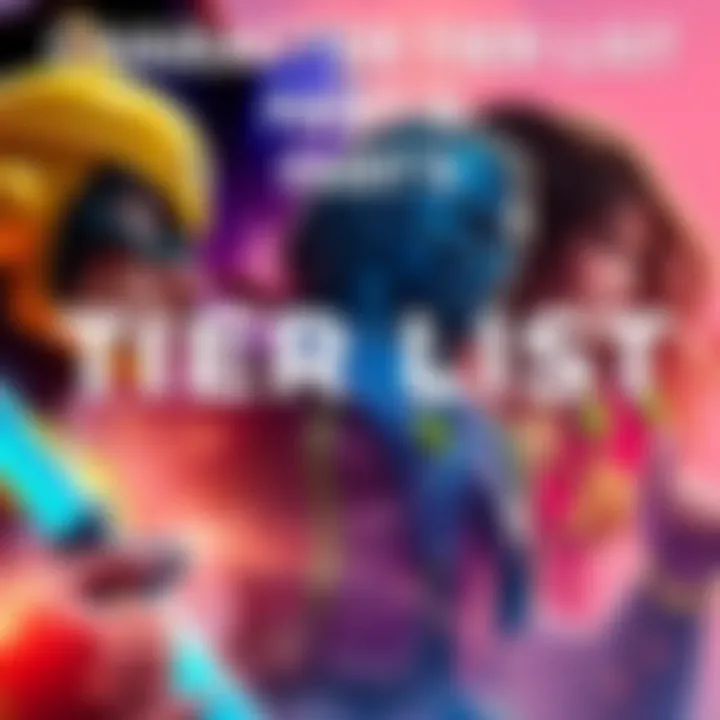 A colorful graphic showing a tier list ranking characters from Part 5 with fan reactions and discussions.